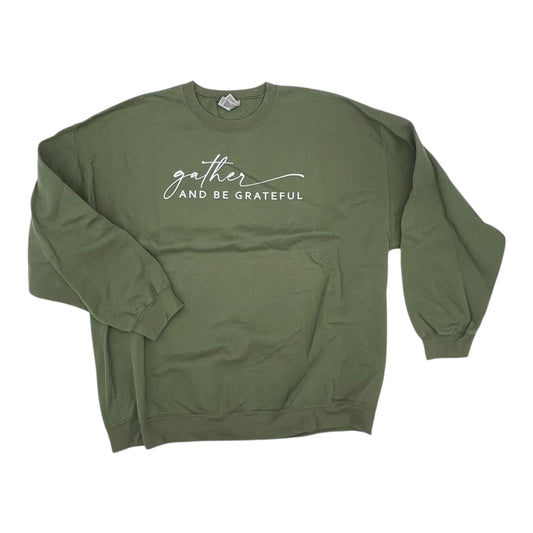 Sweatshirt Crewneck By Gildan In Green, Size:2X