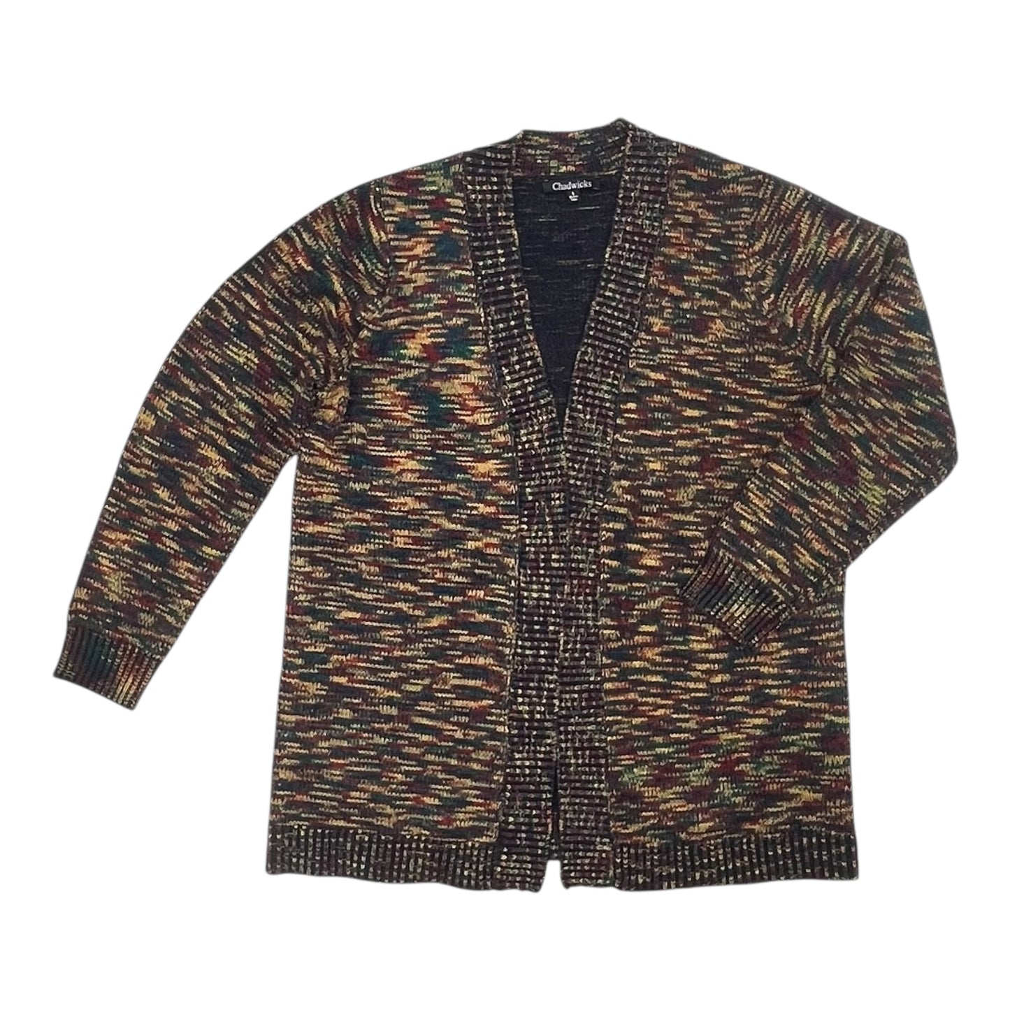 Sweater Cardigan By Chadwicks In Multi, Size:L