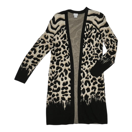 Sweater Cardigan By Chicos In Animal Print, Size:M