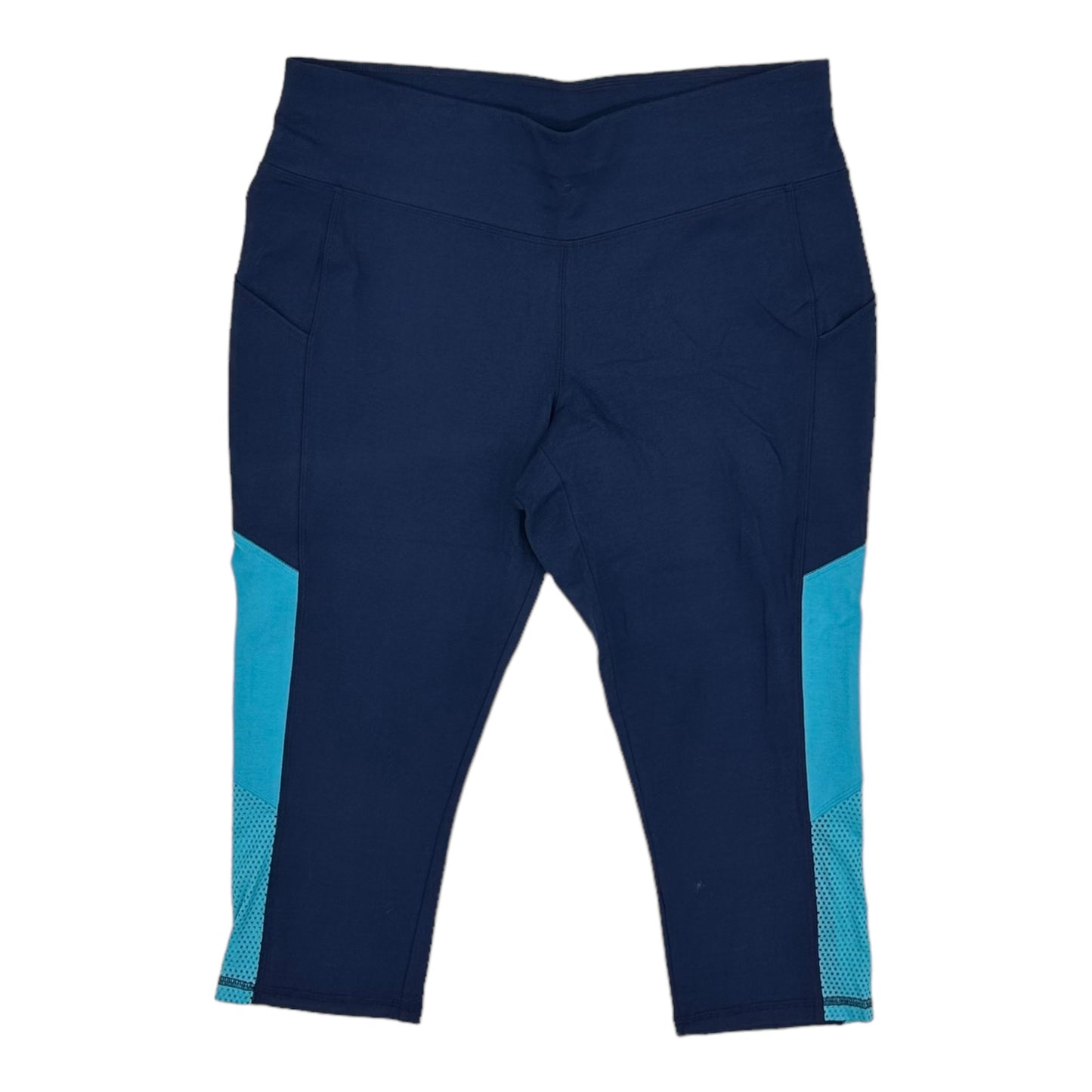 BLUE ATHLETIC CAPRIS by LIVI ACTIVE Size:1X