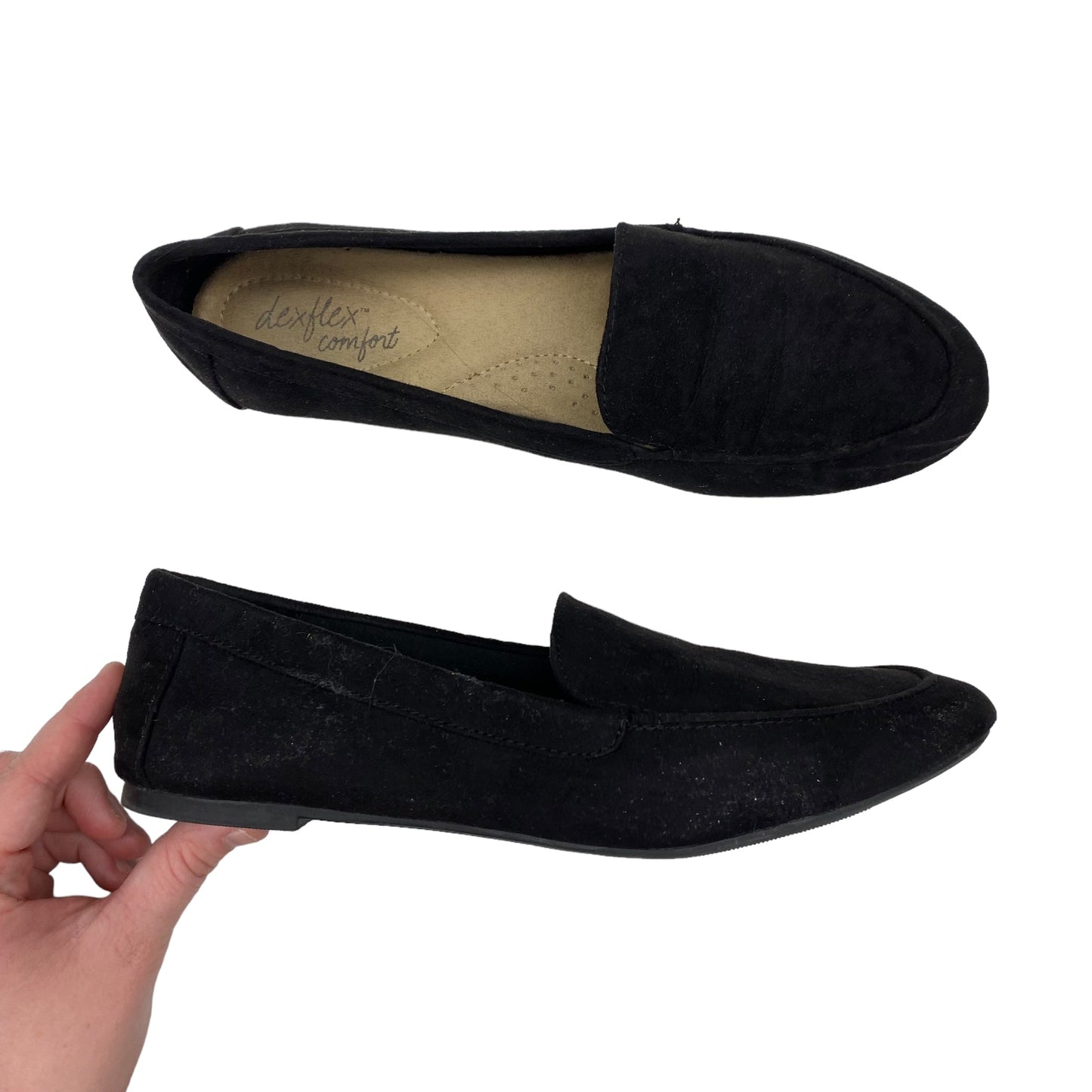 BLACK SHOES FLATS by DEXFLEX Size:9