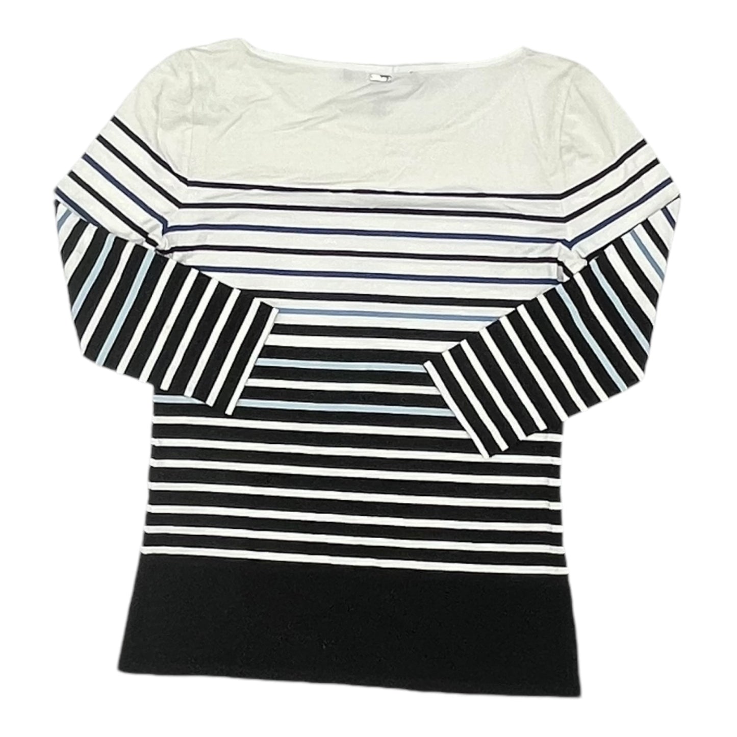 Top 3/4 Sleeve By White House Black Market In Striped Pattern, Size:Xs