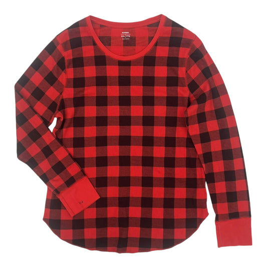 Top Ls By Old Navy In Black & Red, Size:Xxl