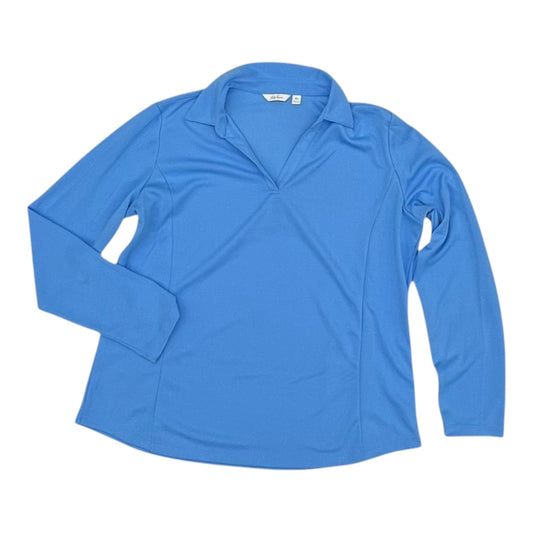 Athletic Top Ls Collar By Lady Hagen In Blue, Size:Xl