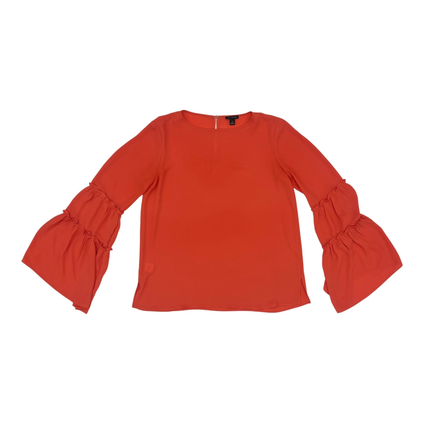 BLOUSE LS by ANN TAYLOR in ORANGE, Size:XS