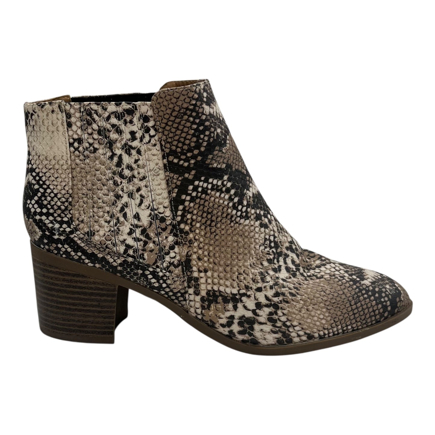 Boots Ankle Heels By Maurices In Snakeskin Print, Size:8.5
