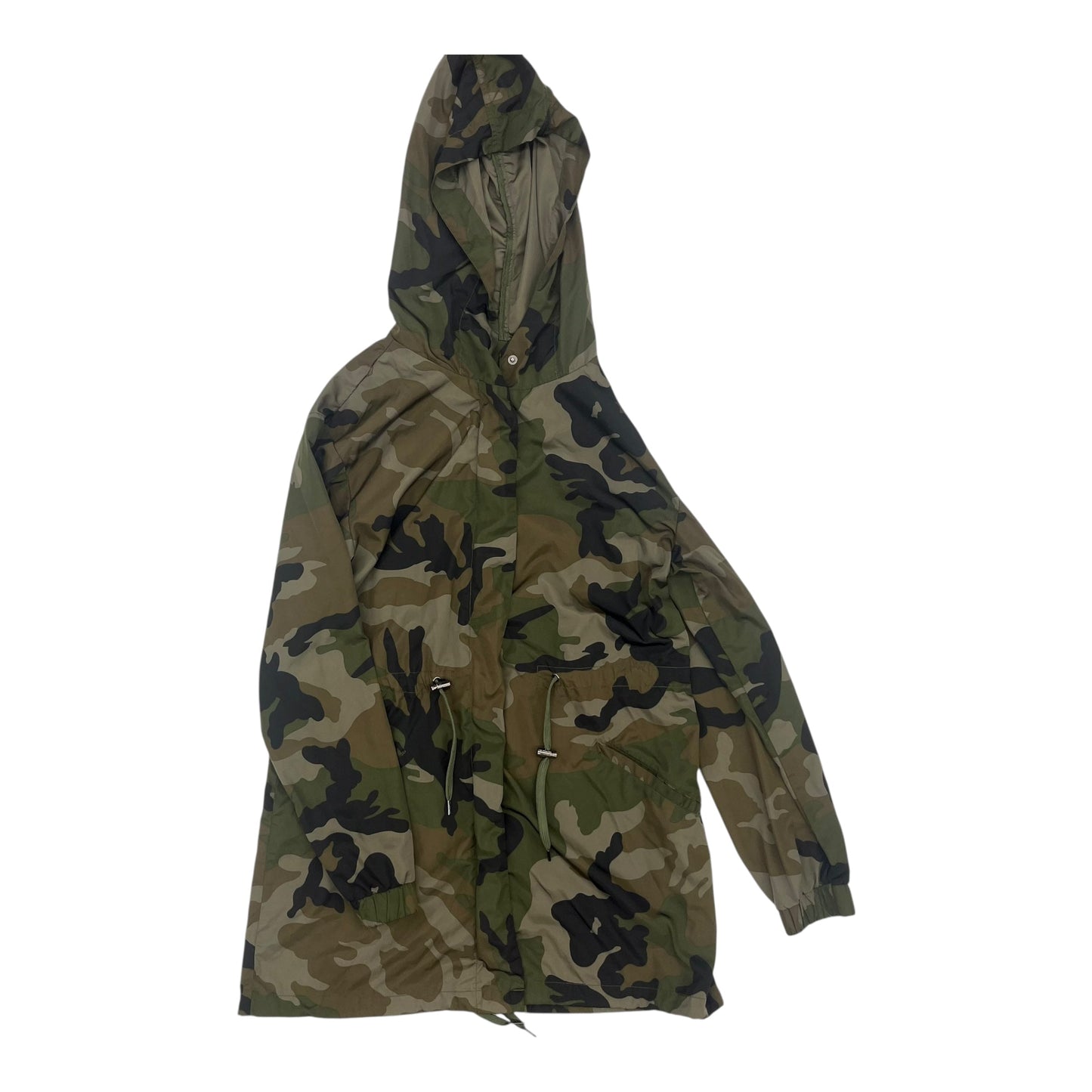 Jacket Windbreaker By Clothes Mentor In Camouflage Print, Size:L