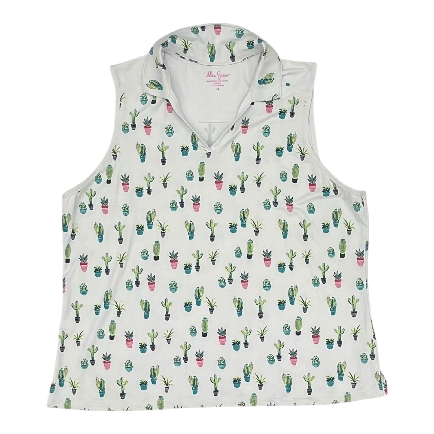 Athletic Tank Top By Clothes Mentor In White, Size:2X