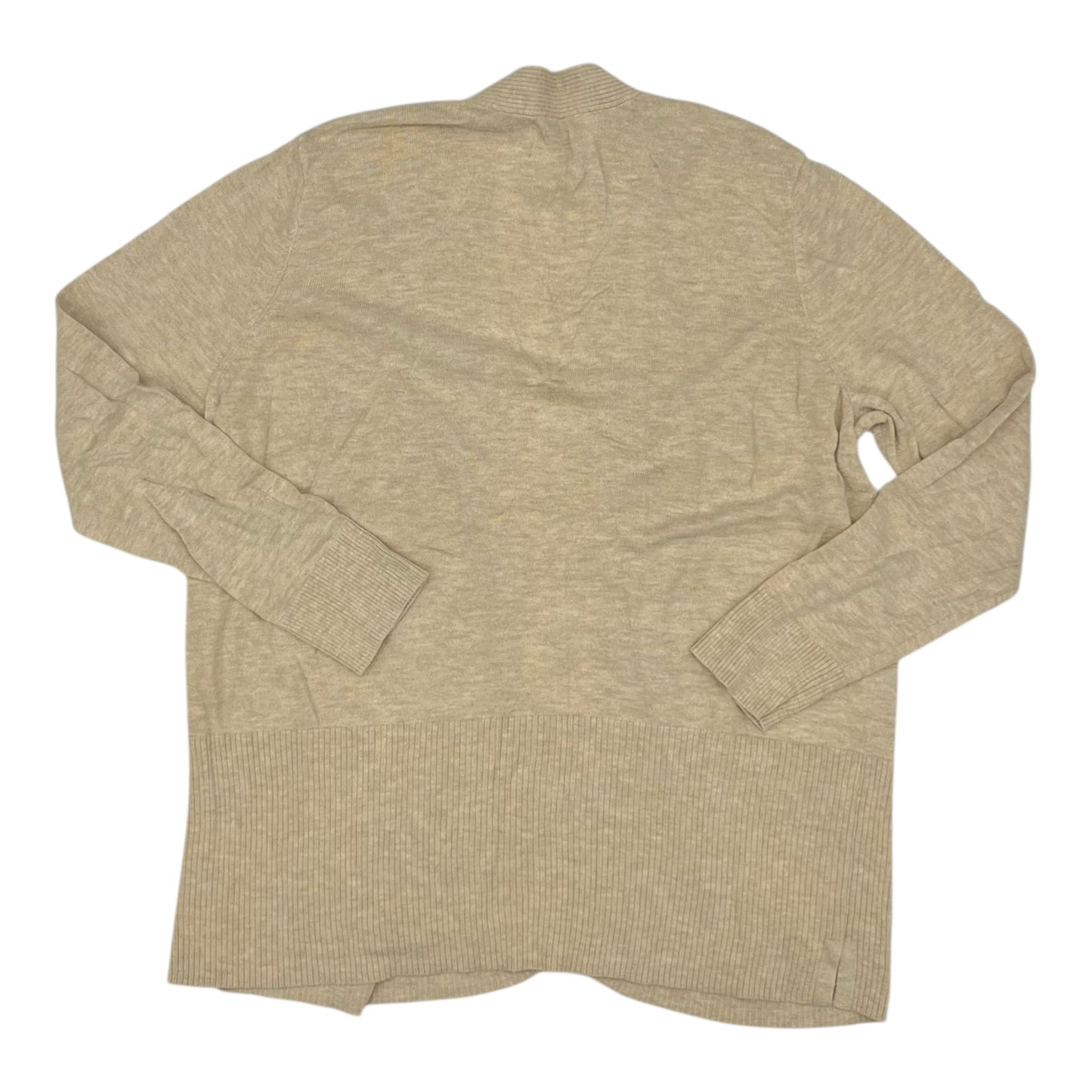Sweater Cardigan By Croft And Barrow In Tan, Size:Xlp