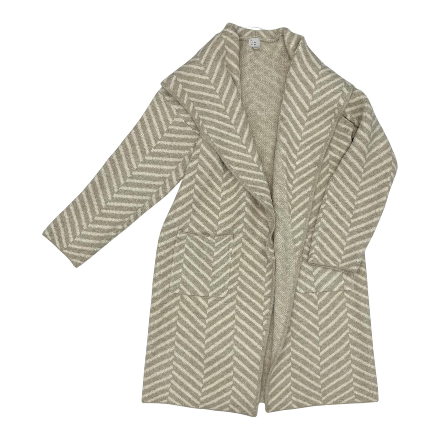 Sweater Cardigan By A New Day In Tan, Size:M