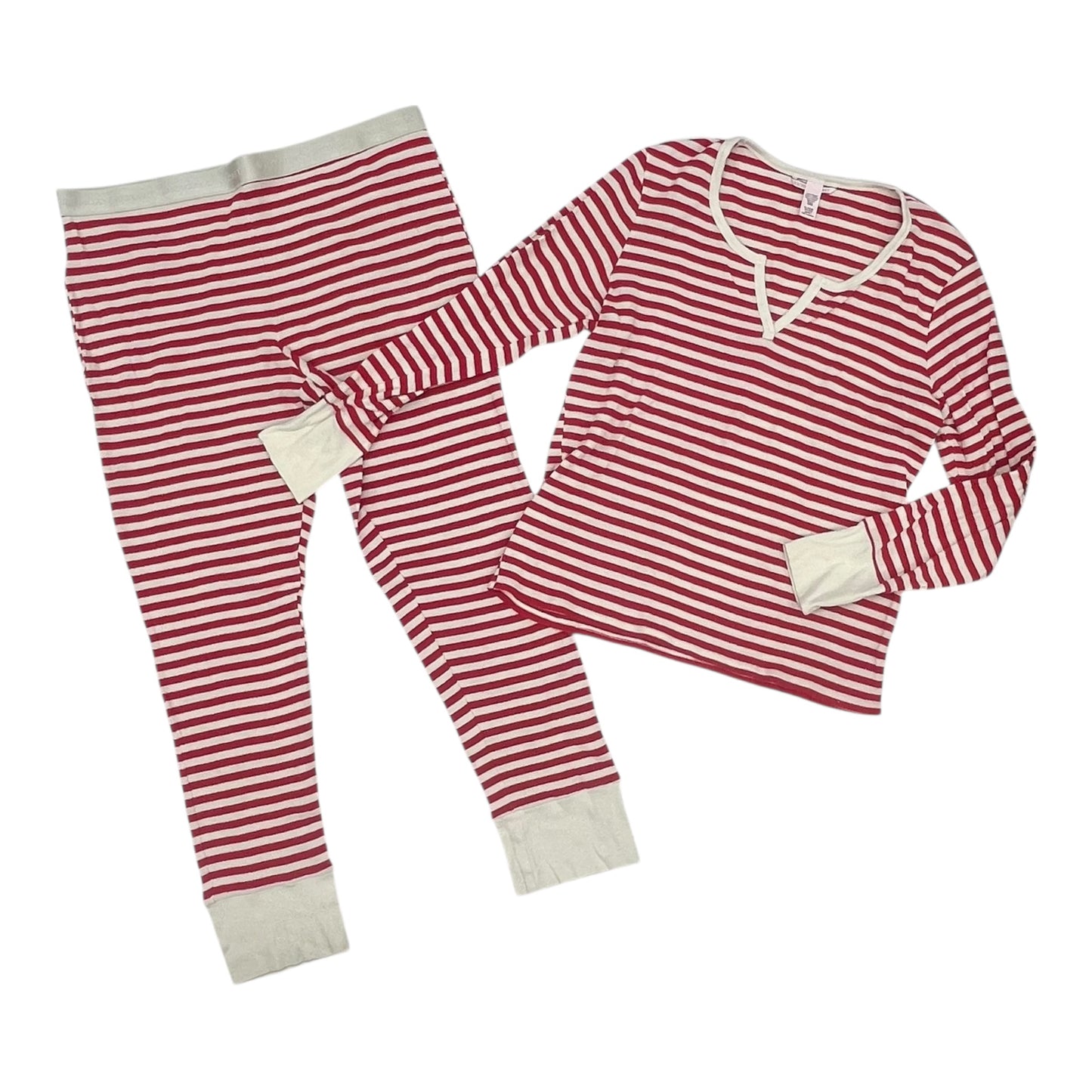 Pajamas 2Pc By Victorias Secret In Red & White, Size:Xl