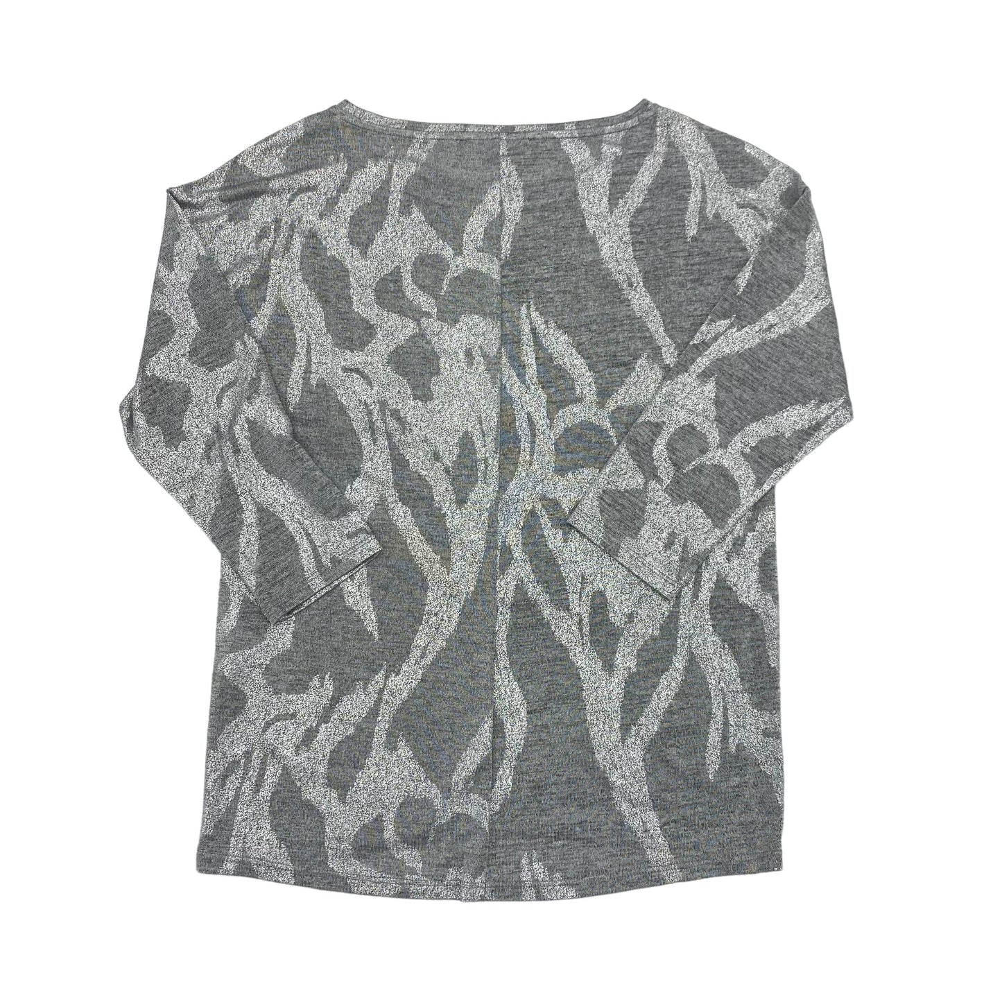 GREY TOP 3/4 SLEEVE by WHITE HOUSE BLACK MARKET Size:XS