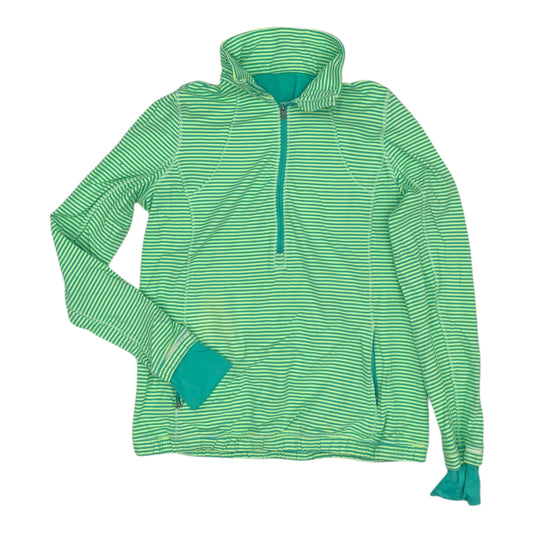 Athletic Top Ls Collar By Lululemon In Blue & Green, Size:L