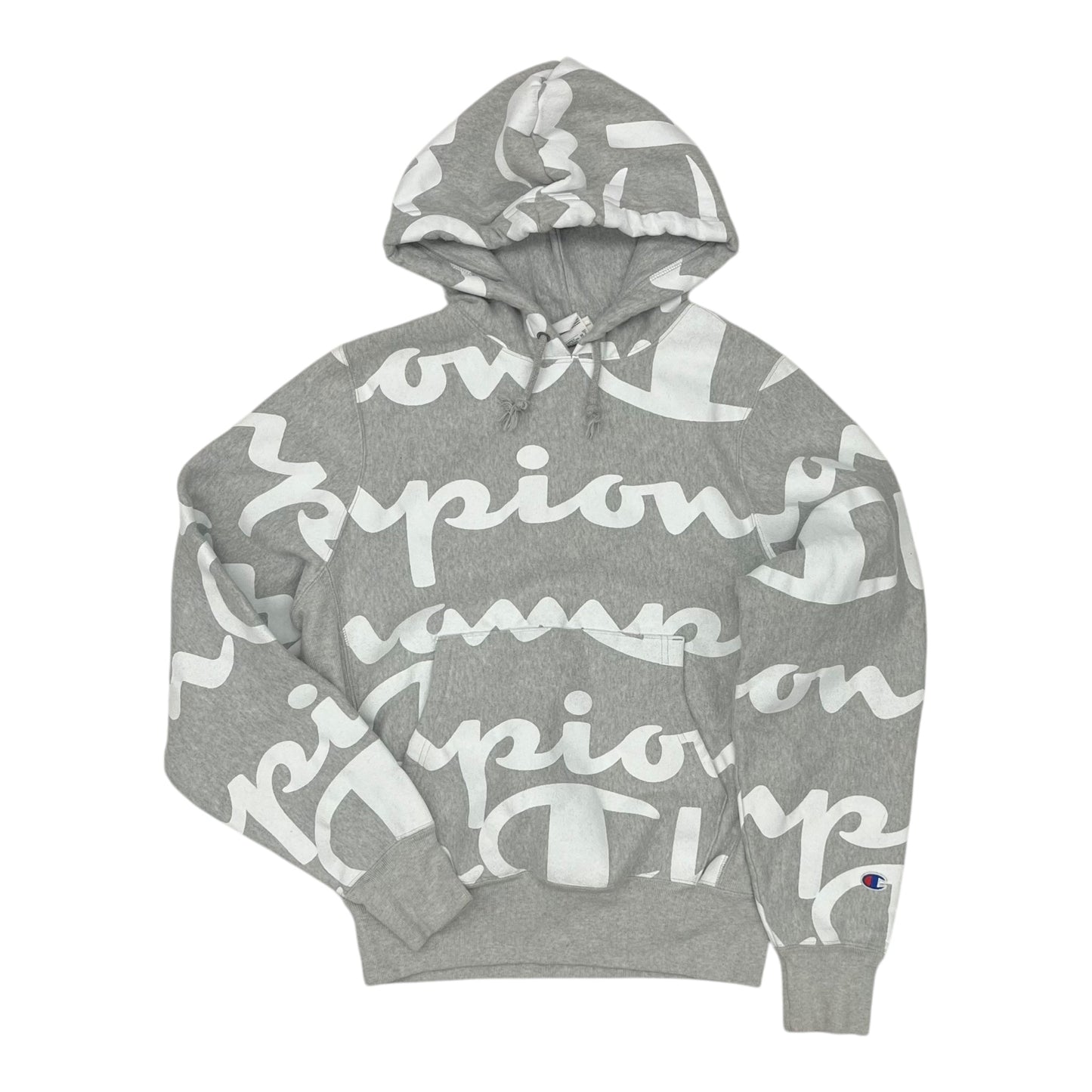 Athletic Sweatshirt Hoodie By Champion In Grey, Size:S