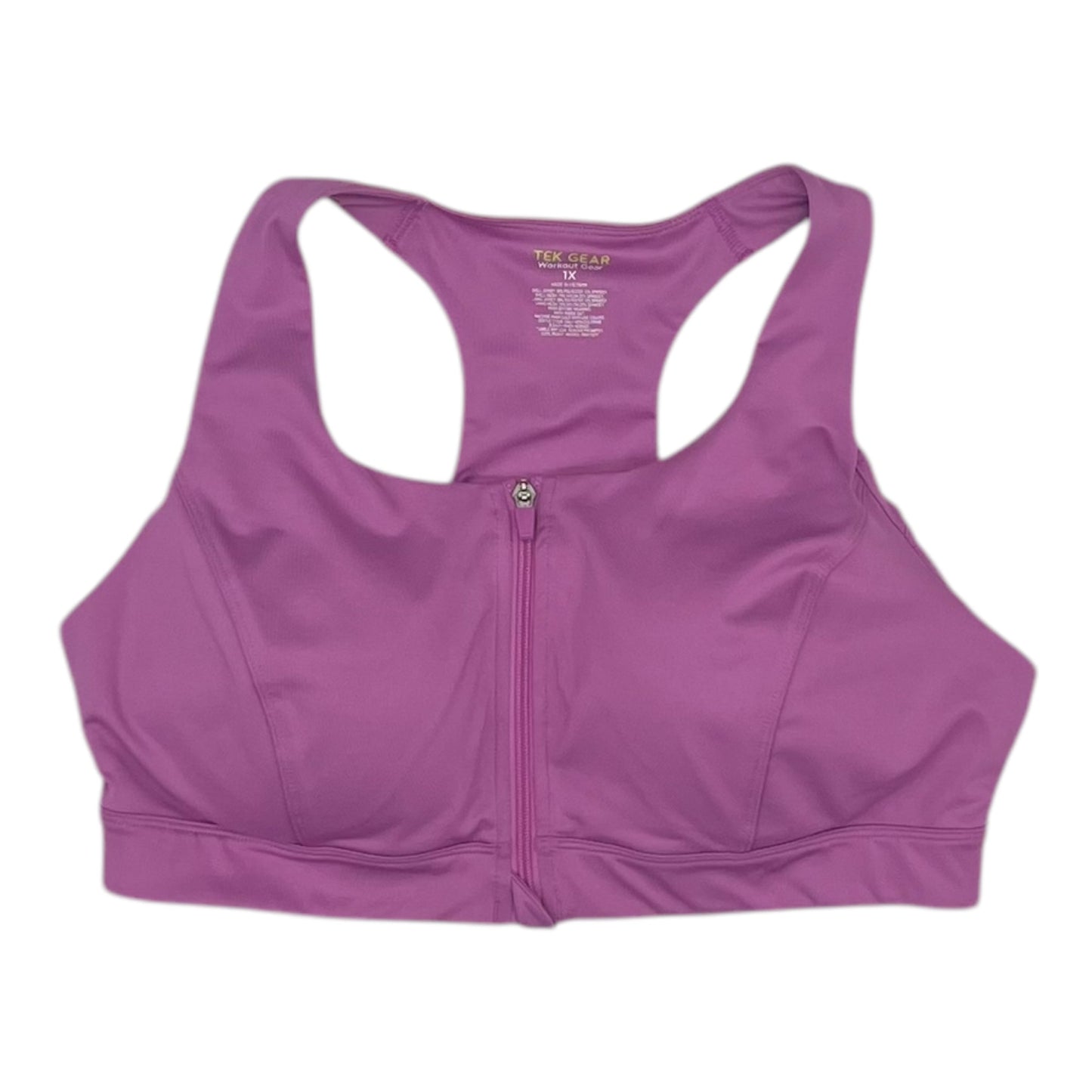 Athletic Bra By Tek Gear In Purple, Size:1X