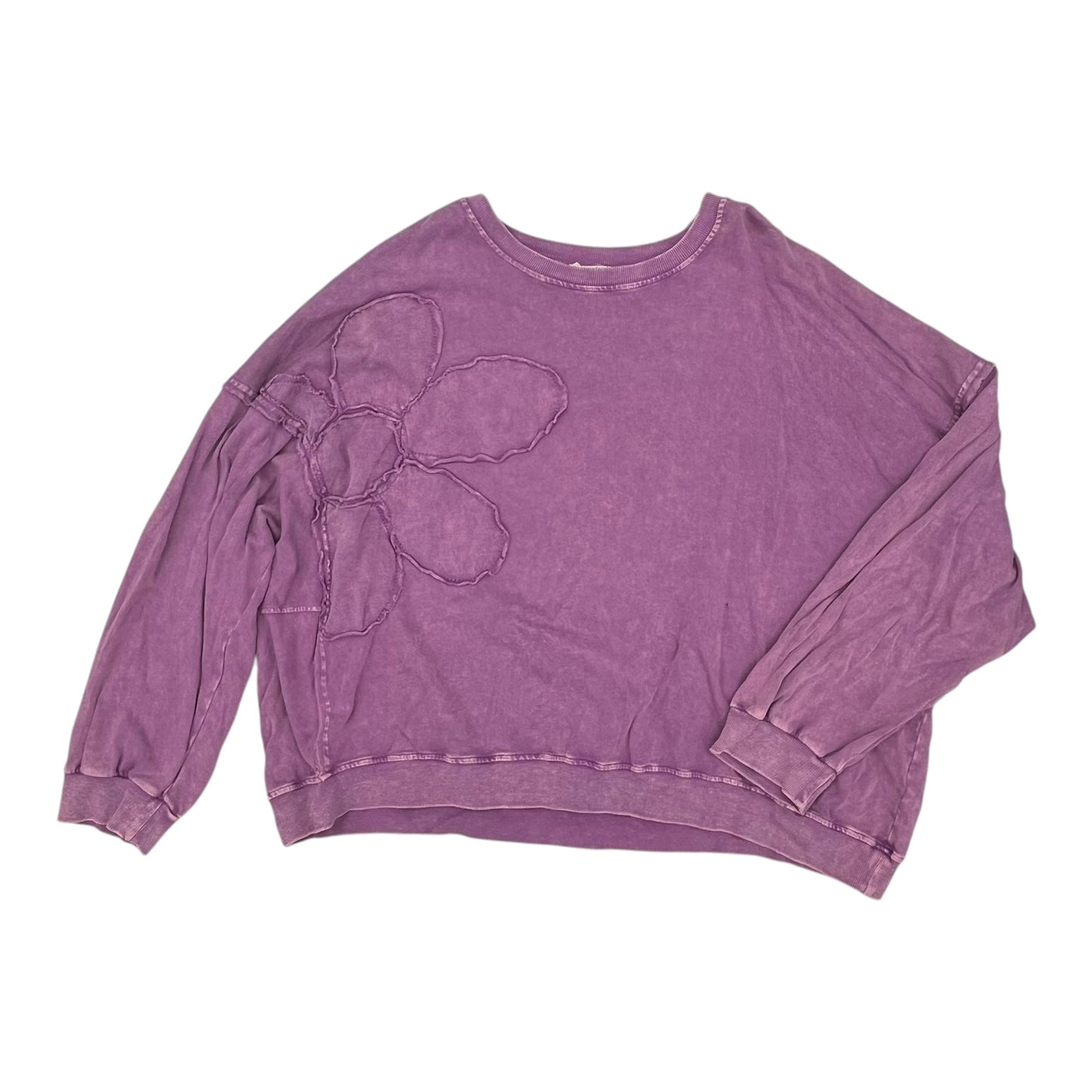 Sweatshirt Crewneck By Easel In Purple, Size:3X