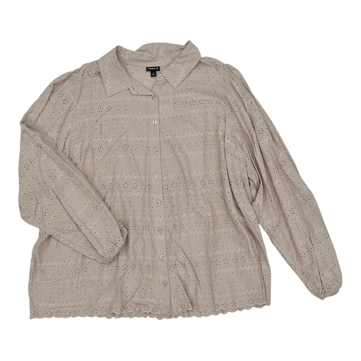 Top Ls By Torrid In Beige, Size:3X