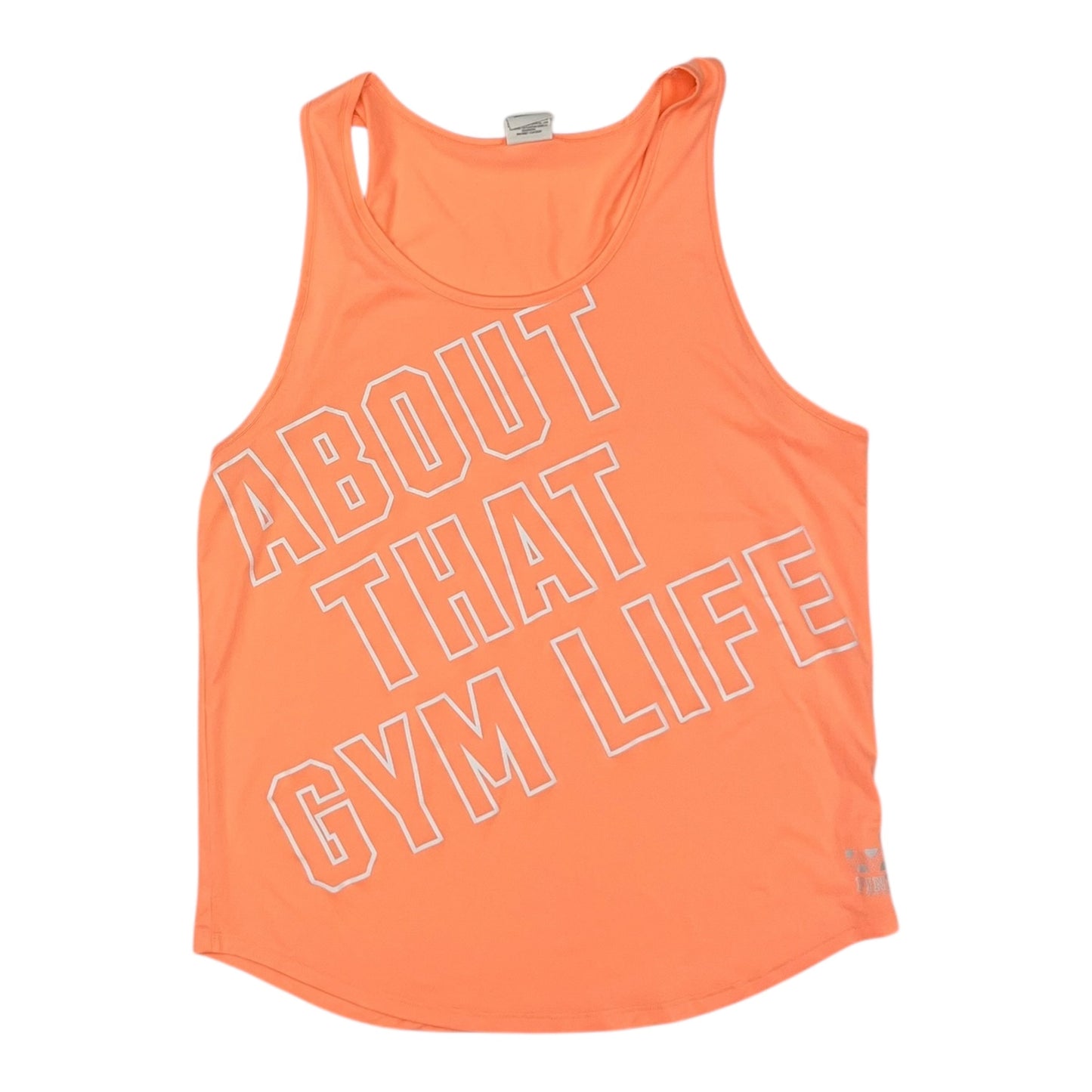 Athletic Tank Top By Pink In Orange, Size:M