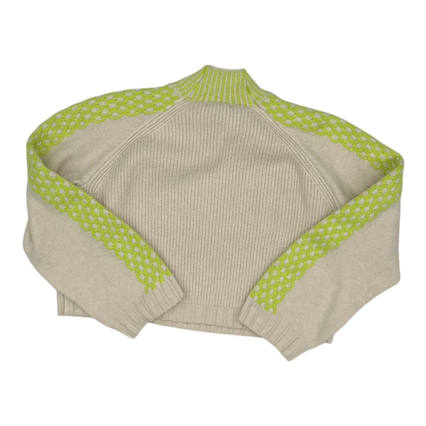 Sweater By Wild Fable In Cream & Green, Size:M