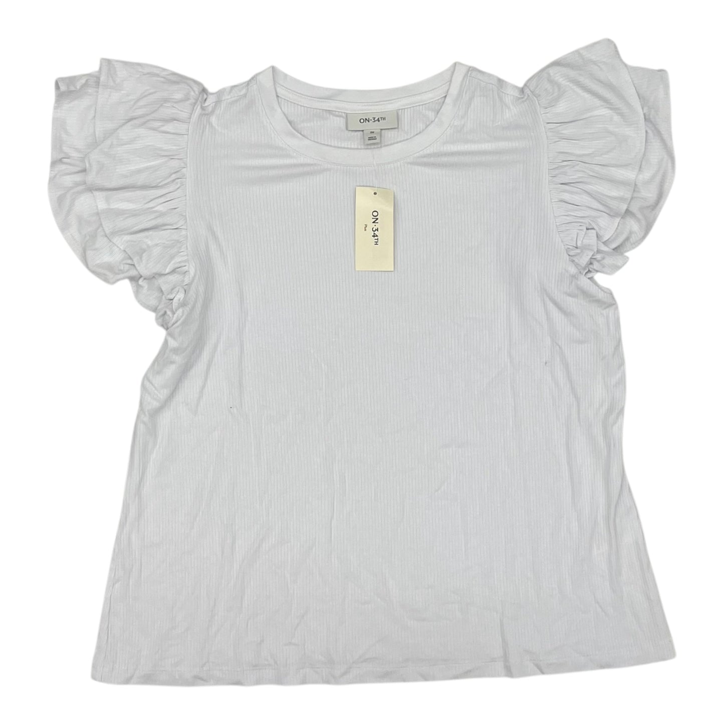 TOP SS by CLOTHES MENTOR in WHITE, Size:2X