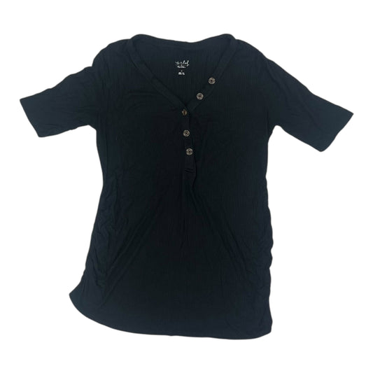 Mat Top Ss By Isabel Maternity In Black, Size:M