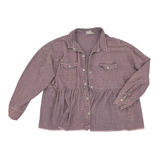 Jacket Shirt By Peach Love Cream California In Pink, Size:M