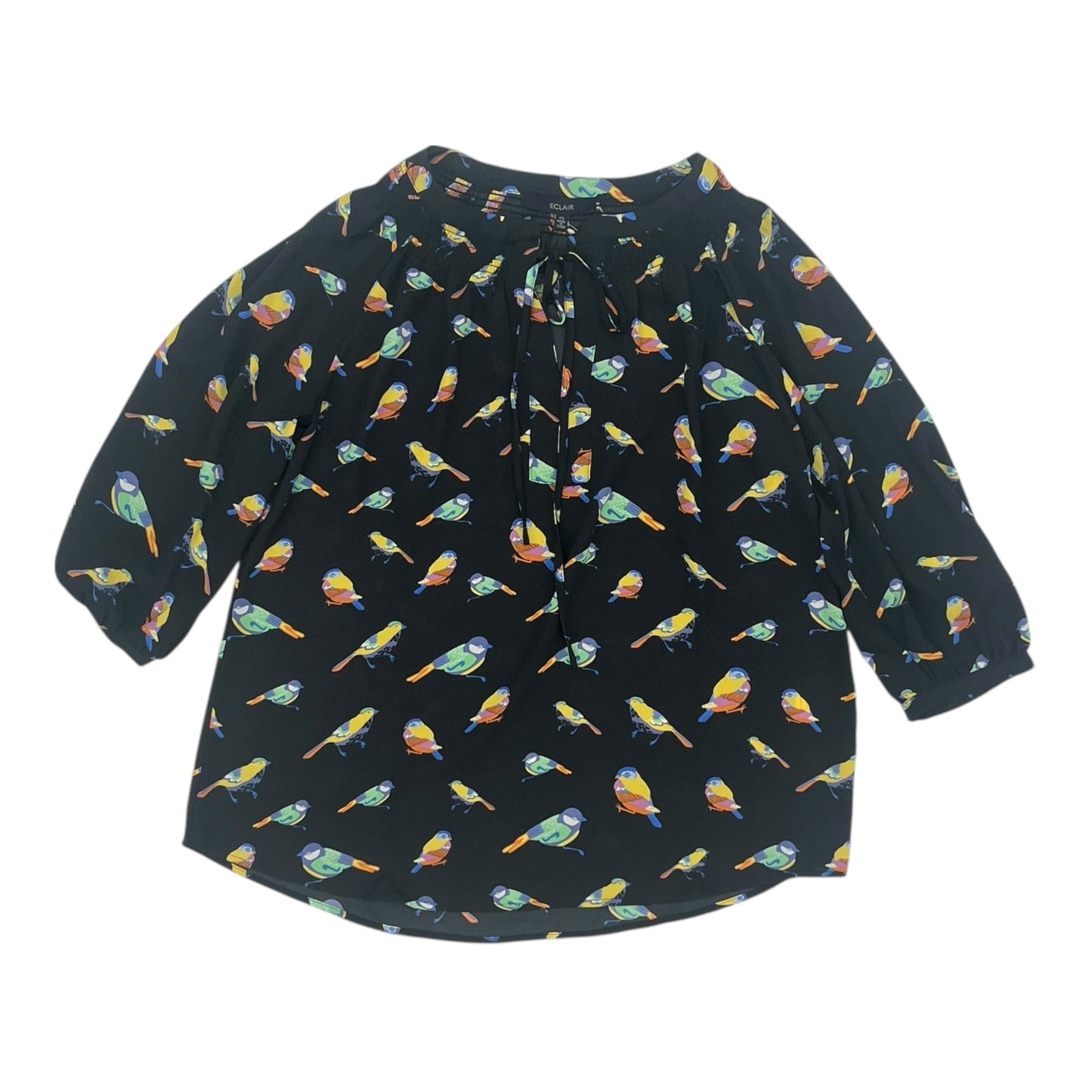 Blouse 3/4 Sleeve By Clothes Mentor In Navy, Size:Xs