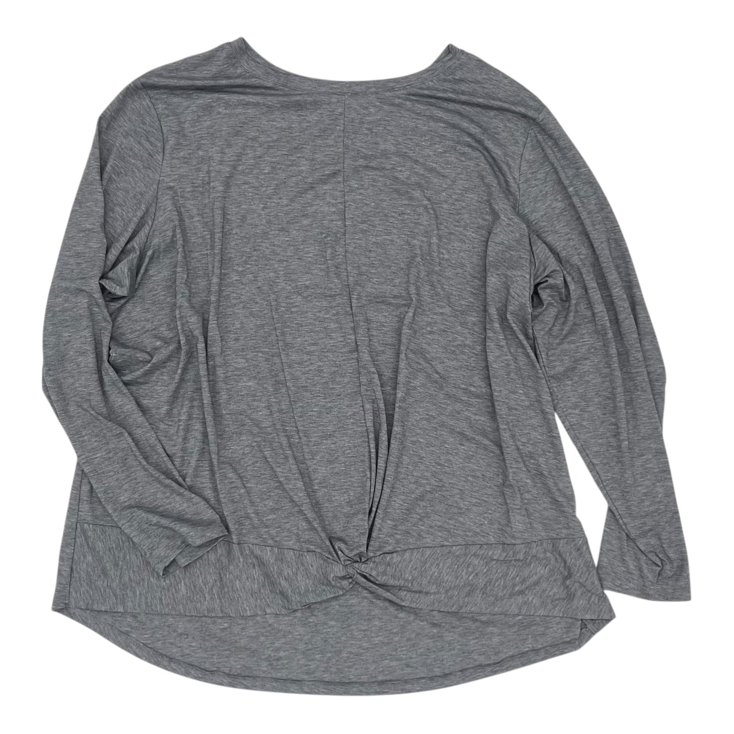 Athletic Top Ls Crewneck By Tek Gear In Grey, Size:2X