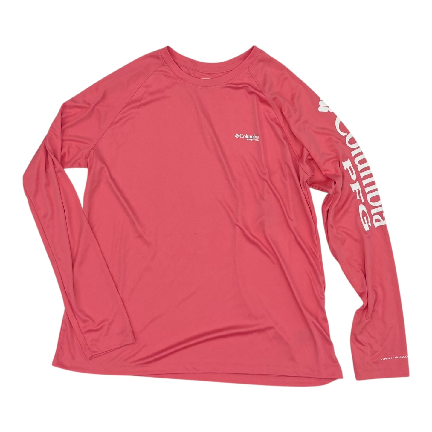 Athletic Top Ls Crewneck By Columbia In Pink, Size:Xl