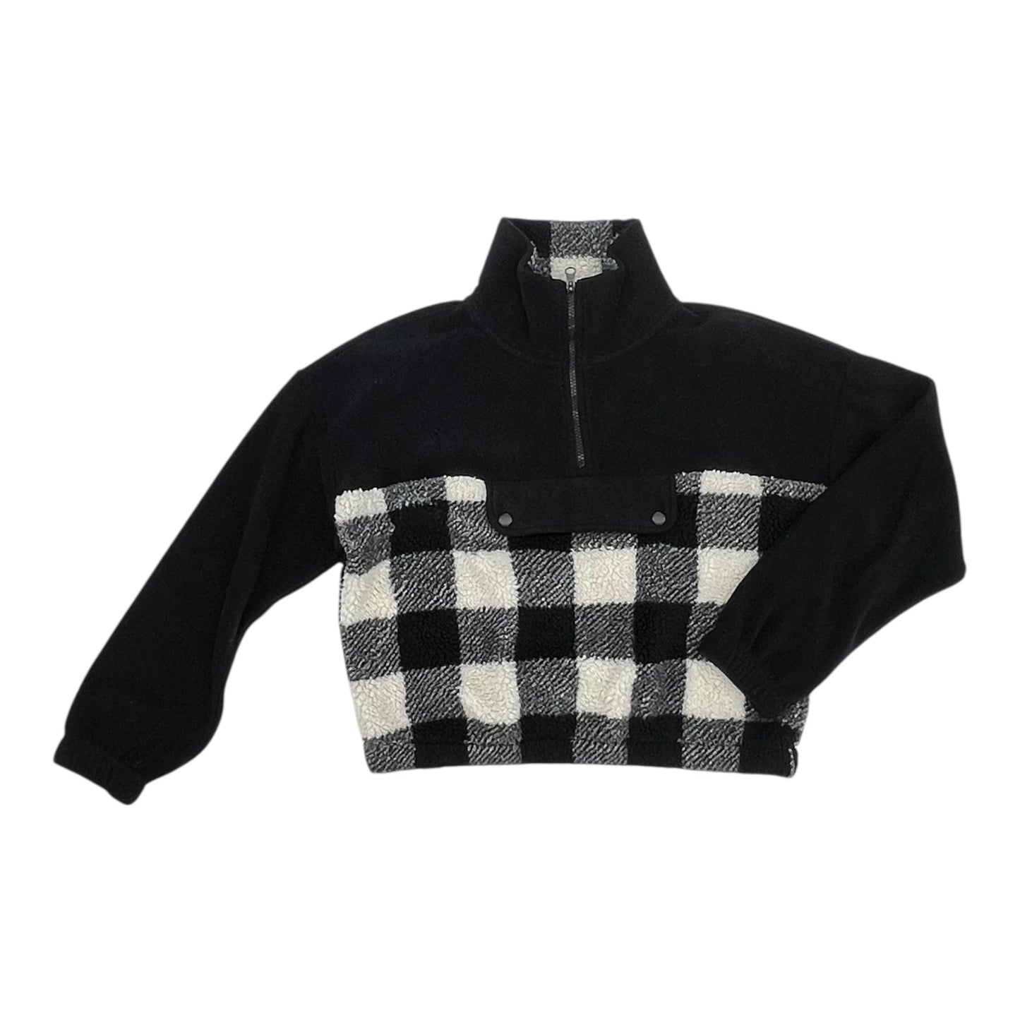 Sweatshirt Collar By Pink Rose In Black & Cream, Size:M