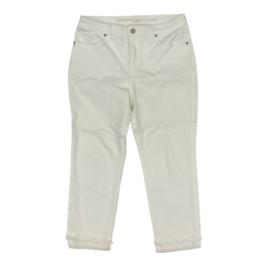 Jeans Cropped By Chicos In White Denim, Size:8