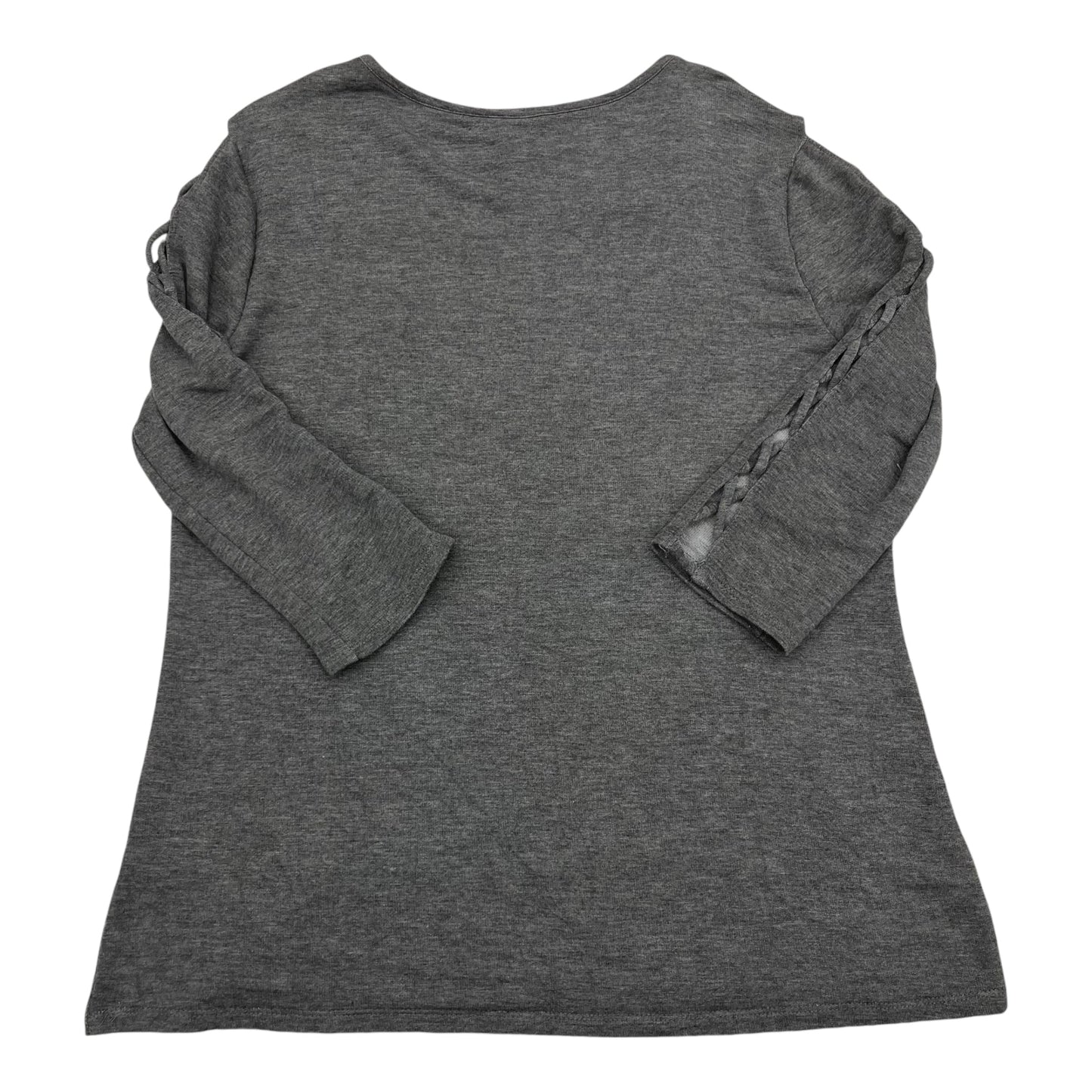 Top 3/4 Sleeve By Bobeau In Grey, Size:L