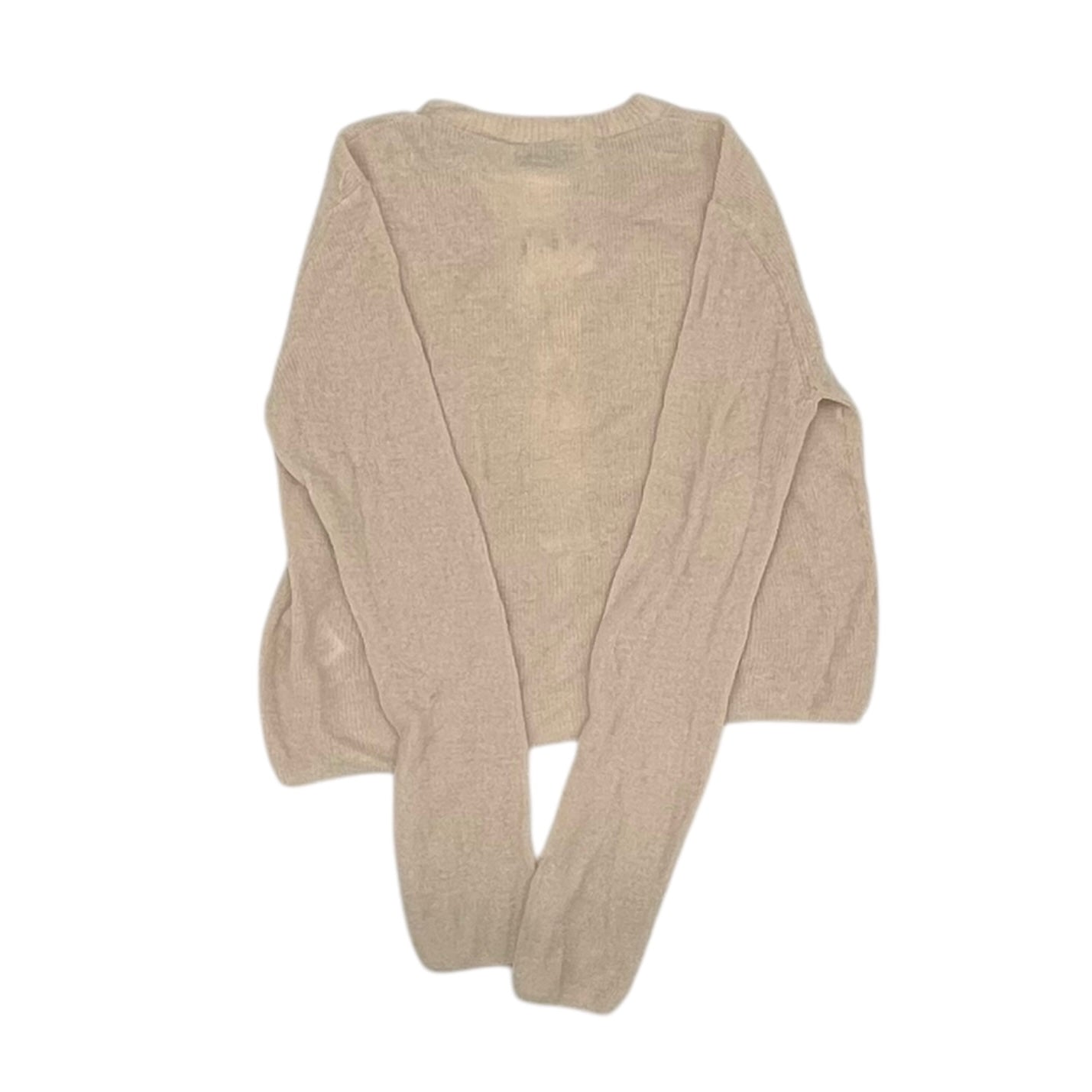 Sweater Cardigan By Zara In Cream, Size:M