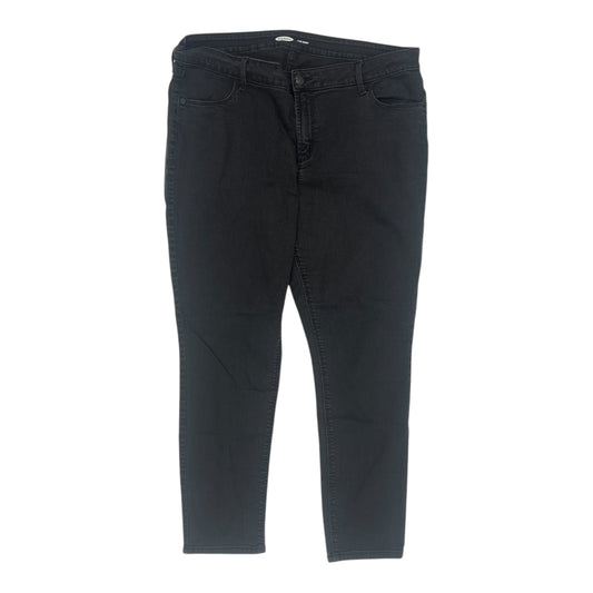 Jeans Skinny By Old Navy In Black Denim, Size:18