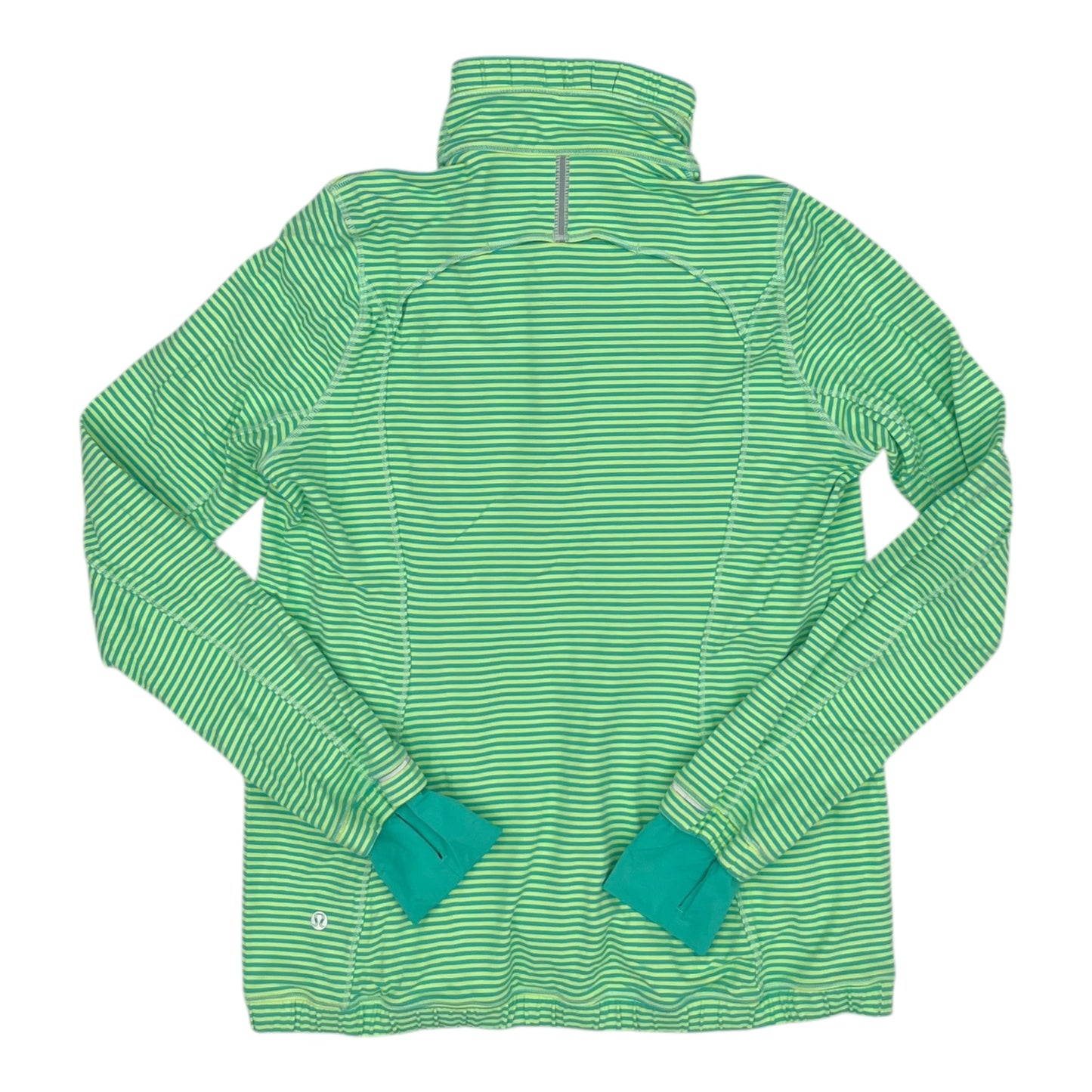 Athletic Top Ls Collar By Lululemon In Blue & Green, Size:L