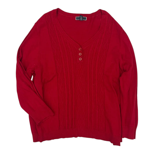 Sweater By Karen Scott In Red, Size:2X