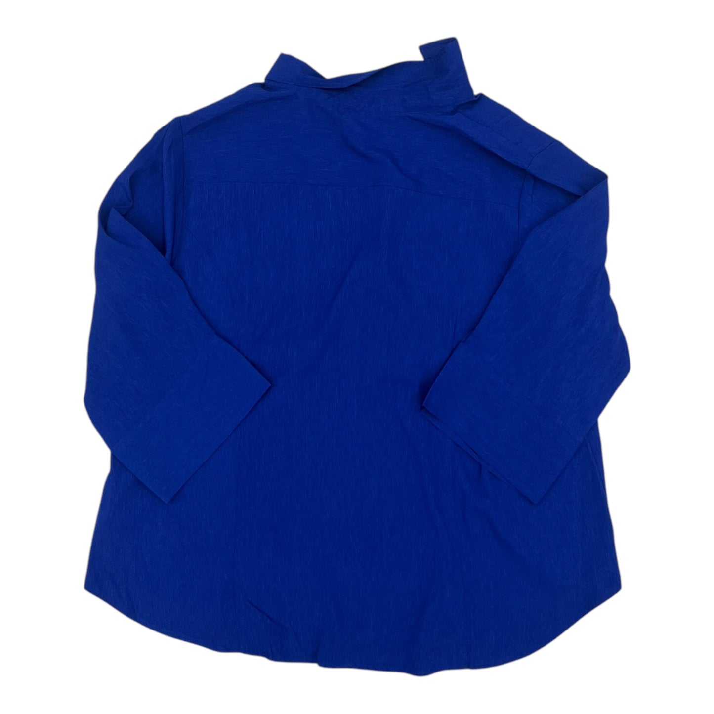 Blouse 3/4 Sleeve By Cato In Blue, Size:3X