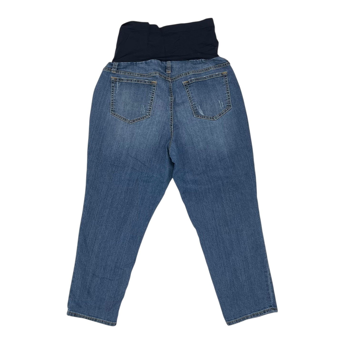 Mat Jeans By A Glow In Blue Denim, Size:16