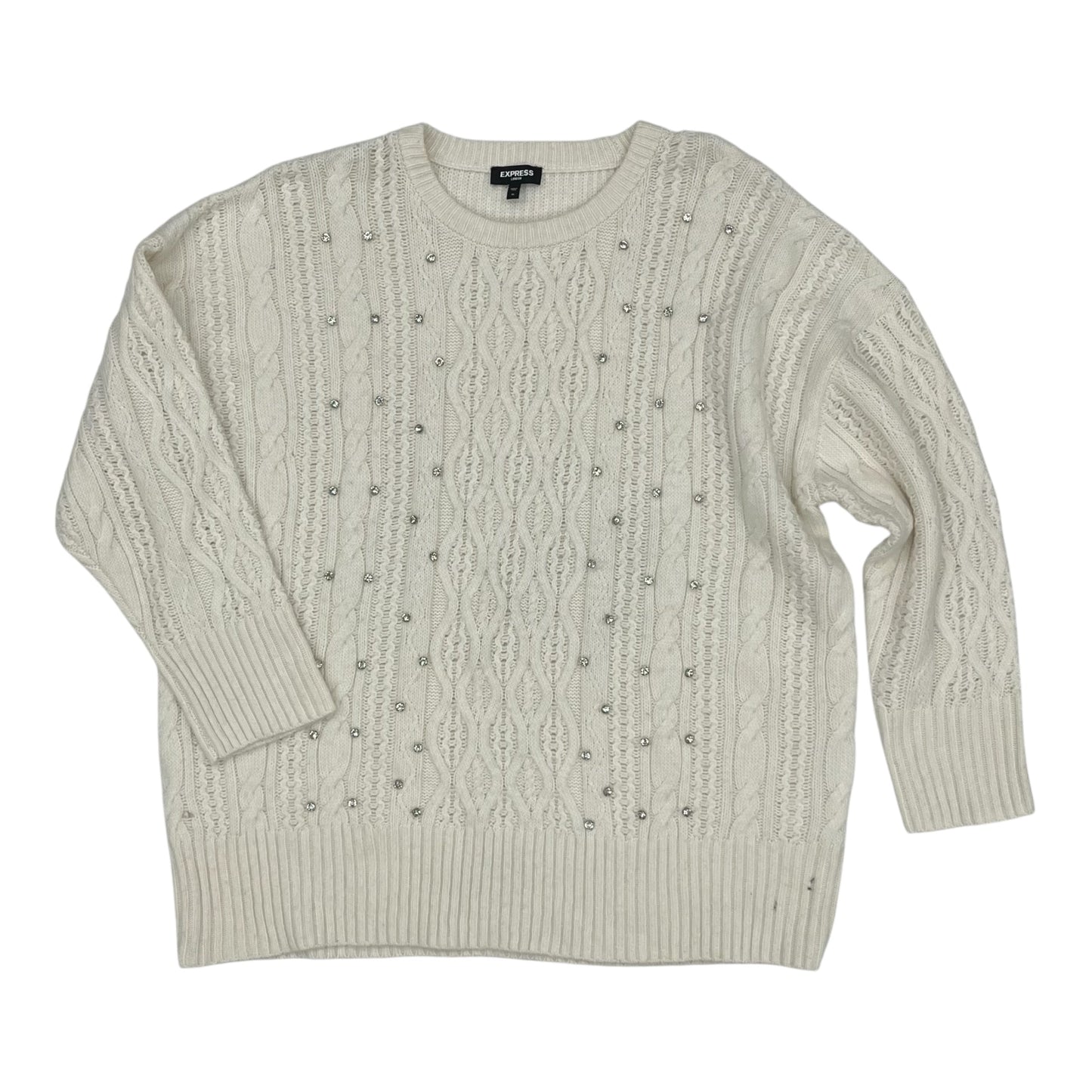 Sweater By Express In Cream, Size:Xl