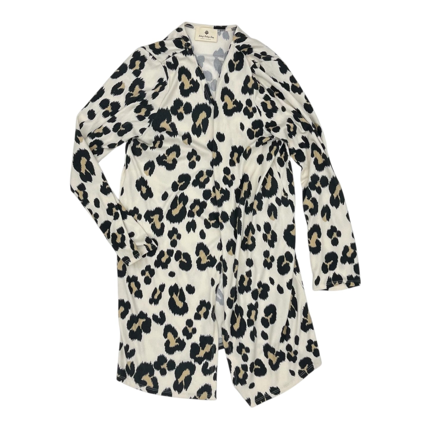 Cardigan By Betseys Boutique Shop In Leopard Print, Size:M