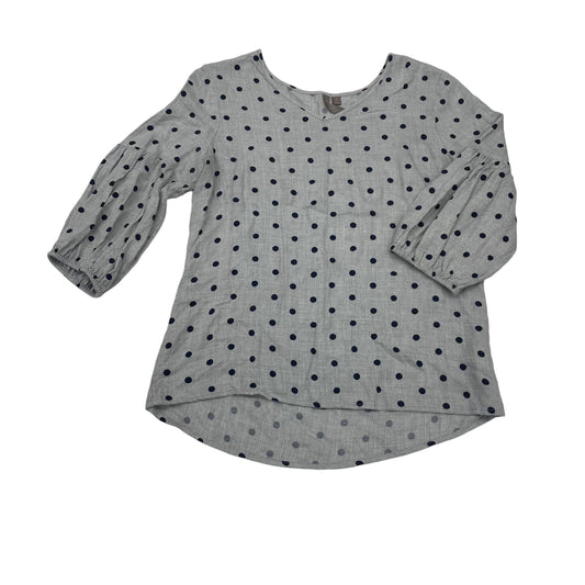 Blouse 3/4 Sleeve By Clothes Mentor In Polkadot Pattern, Size:S