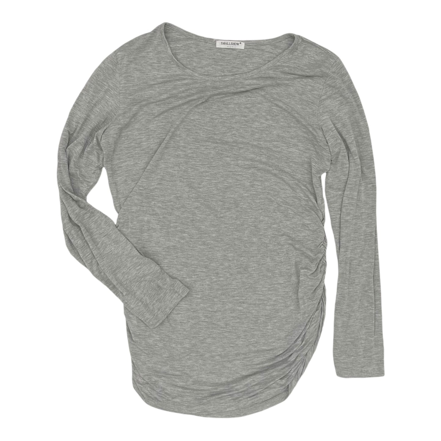 Mat Top Ls By Clothes Mentor In Grey, Size:L