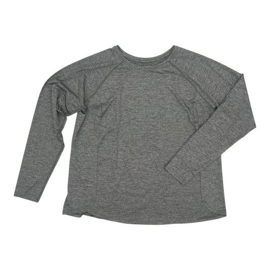 Athletic Top Ls Crewneck By Tek Gear In Grey, Size:Xxl