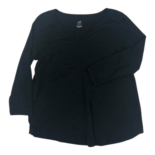 Top 3/4 Sleeve By J. Jill In Black, Size:S