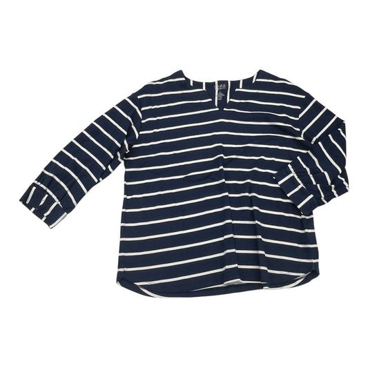 Top 3/4 Sleeve By Croft And Barrow In Blue, Size:L