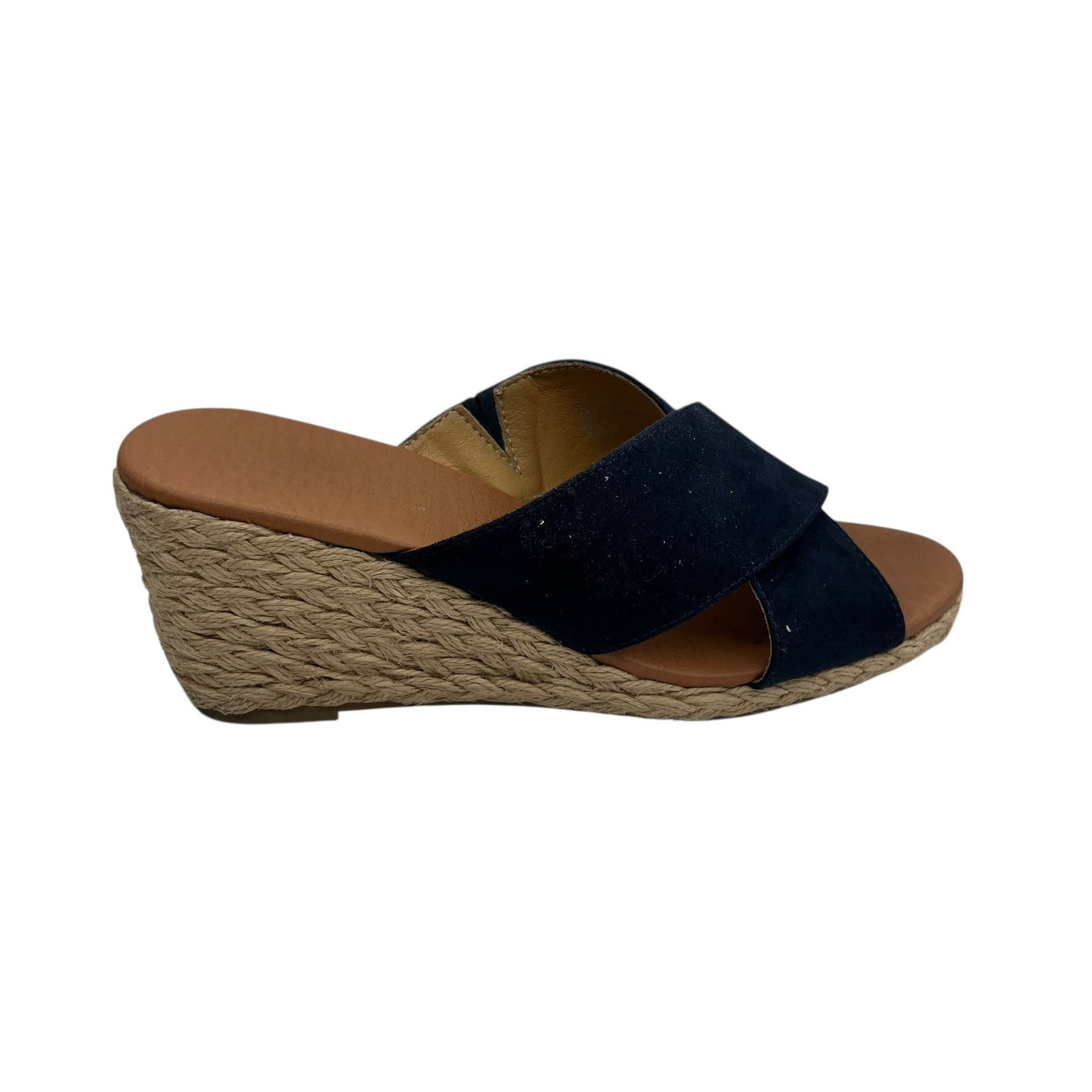 Sandals Heels Wedge By Tommy Bahama In Navy, Size:7.5