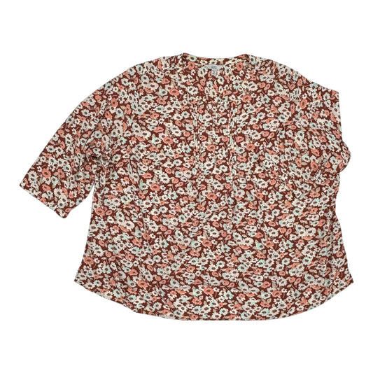 Blouse Ls By Croft And Barrow In Orange, Size:4X