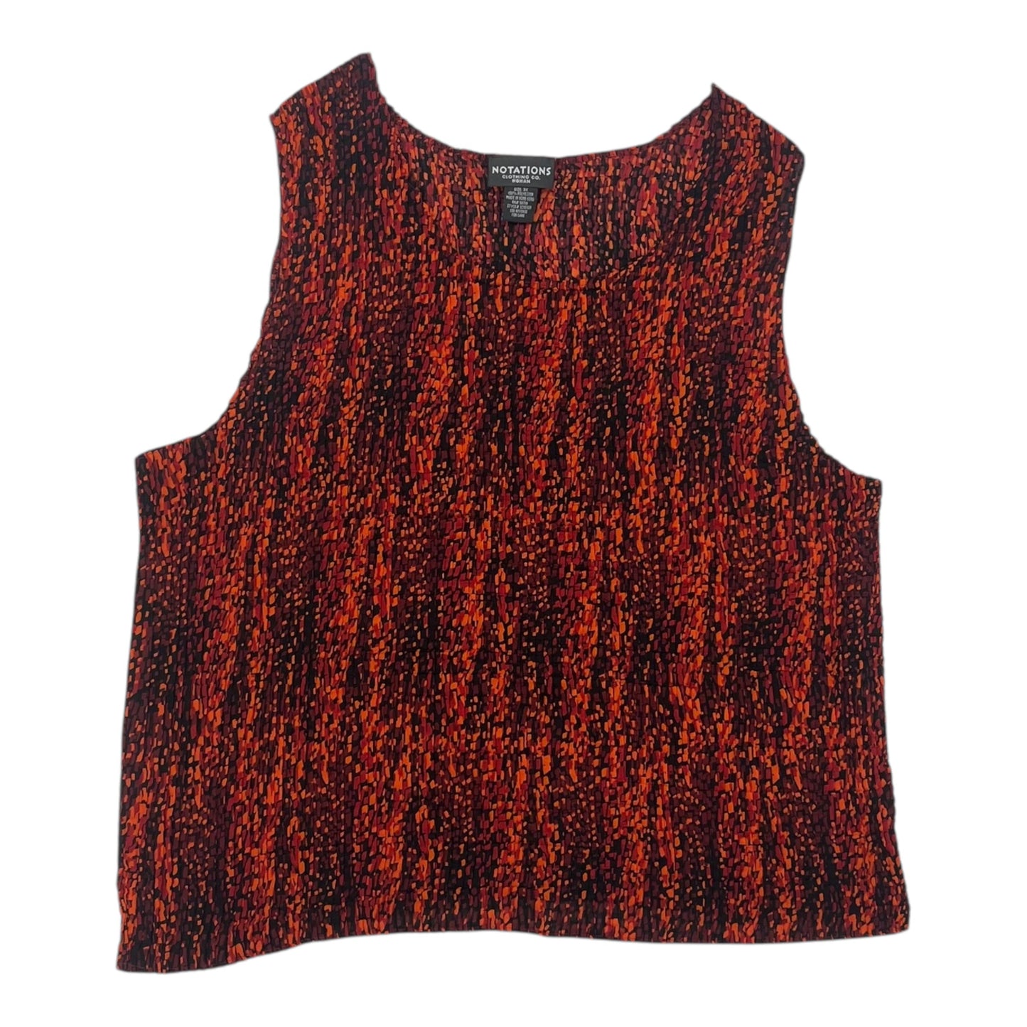 BLOUSE LS by NOTATIONS In ORANGE, Size: 3X