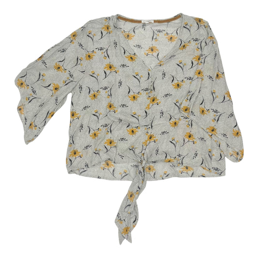 Blouse 3/4 Sleeve By Maurices In Cream, Size:1X