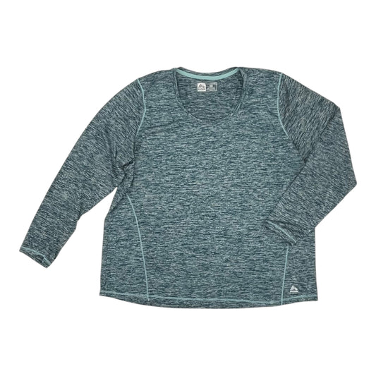Athletic Top Ls Crewneck By Rbx In Teal, Size:2X